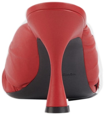 (Women) Balenciaga Drapy Sheep Leather Mules Red 617574WA2M06511 Purchase (Women) Balenciaga Drapy Sheep Leather Mules Red 617574WA2M06511