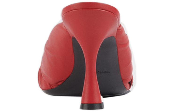 Purchase (W) Balenciaga Drapy Leren Mules Rood Dames 617574WA2M06511