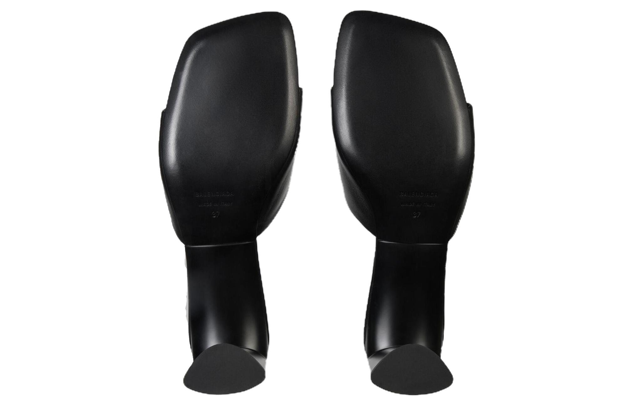 Purchase (Women) Balenciaga Duty Free 60mm Sandals 'Black Shiny Soft Sheepskin' 787303WBCW01000
