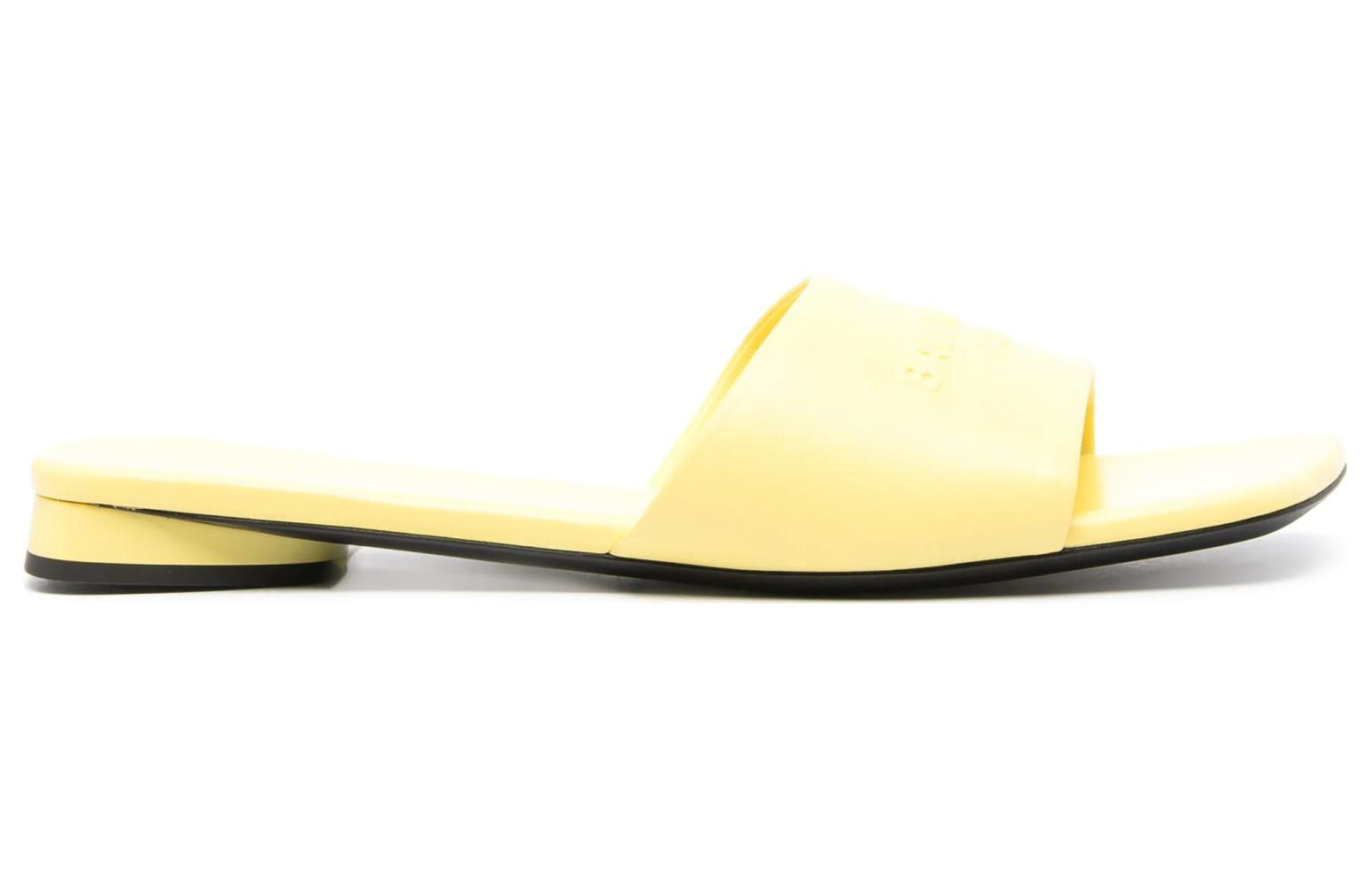 Order (Women) Balenciaga Duty Free Flat Sandal 'Yellow' 787293WBCW07009