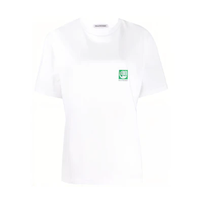 (Women) Balenciaga Eco-Certified Oversized T-Shirt White 594599THV639000