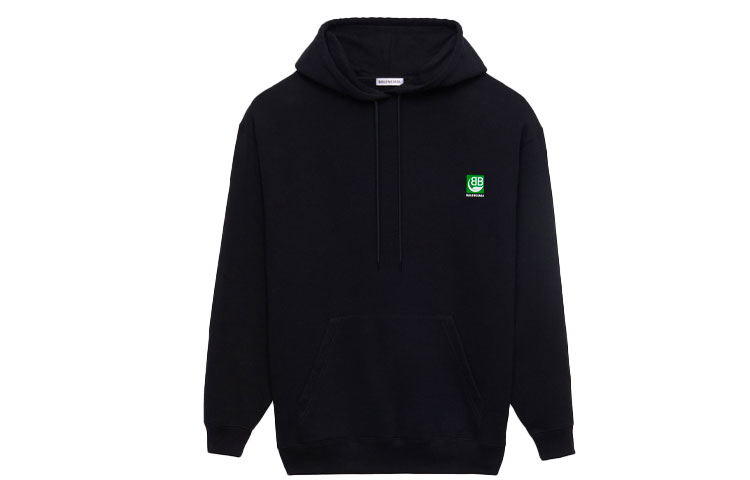 (Women) Balenciaga Eco-friendly Black BB Hoodie Black 578135THV641000