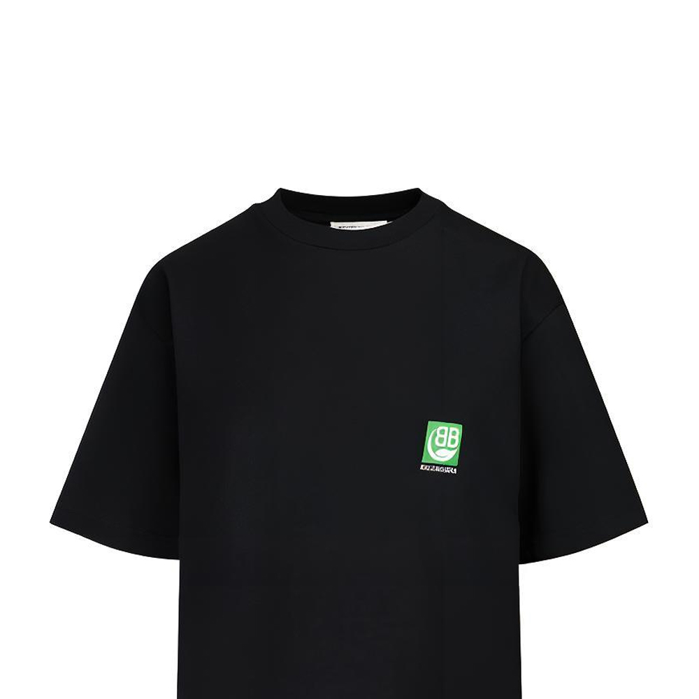 (Women) Balenciaga Eco Icon Logo Print Black Oversized Tee 594599THV631000 圖 8