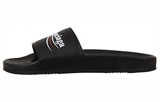 (Women) Balenciaga Embossed Logo Slides 'Black' 506351-WAM00-1091 (Women) Balenciaga Embossed Logo Slides 'Black' 506351-WAM00-1091