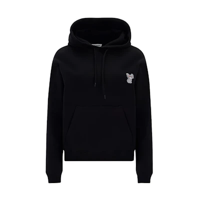(Women) Balenciaga Embroidered Hoodie Black. 612959TIVD21000