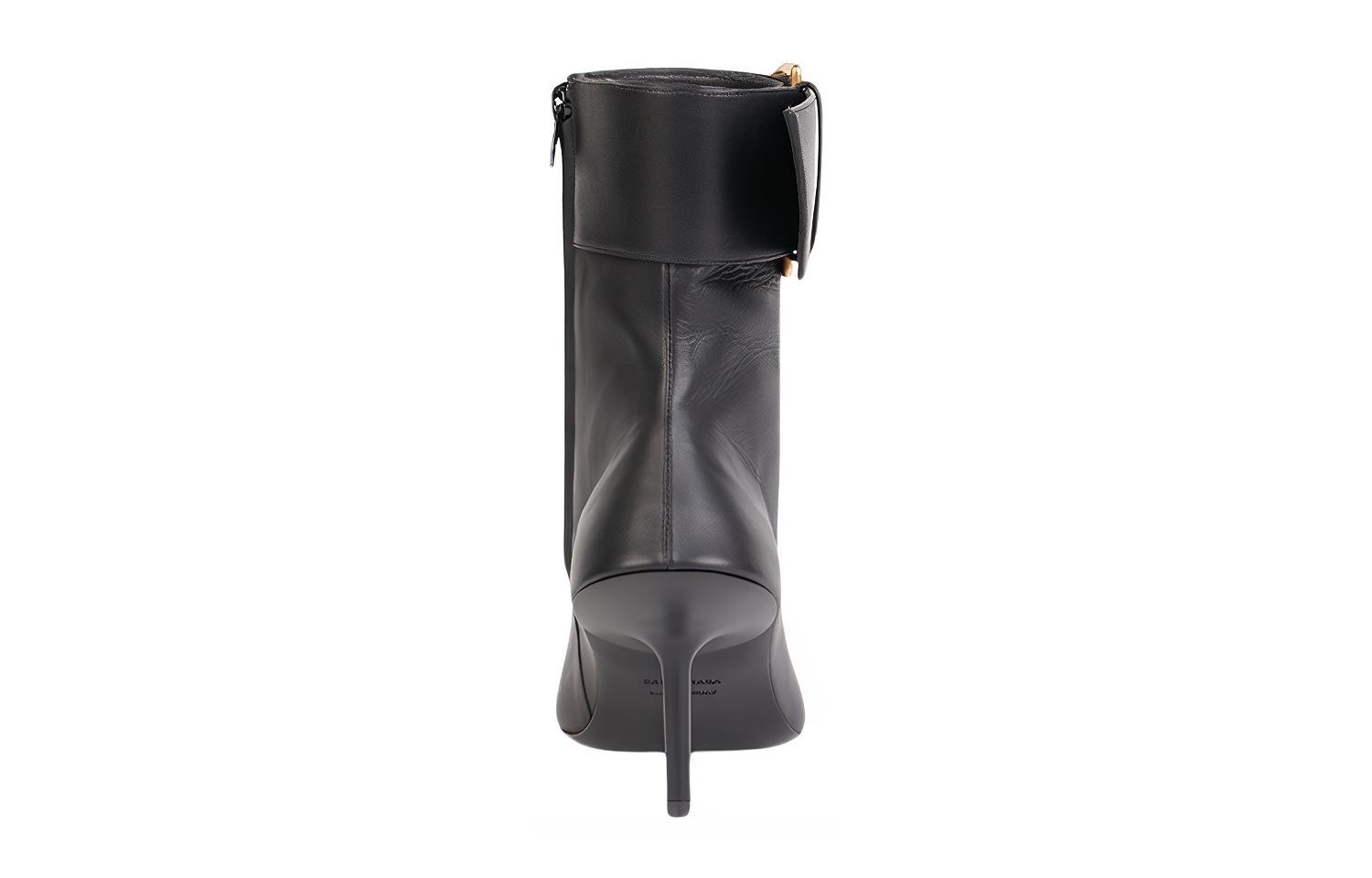 Shop (W) Balenciaga Essex Enkelboots ''Zwart Leer'' 671502WA9171080