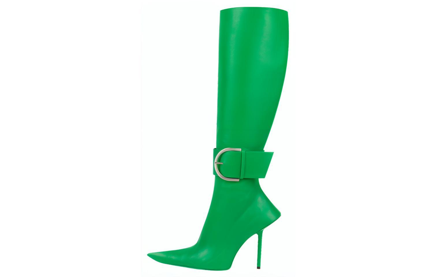 (Women) Balenciaga Essex High 'Shiny Soft Green' 671505WA9163081
