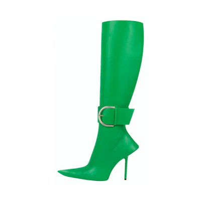 (W) Balenciaga Essex High 'Shiny Soft Green'