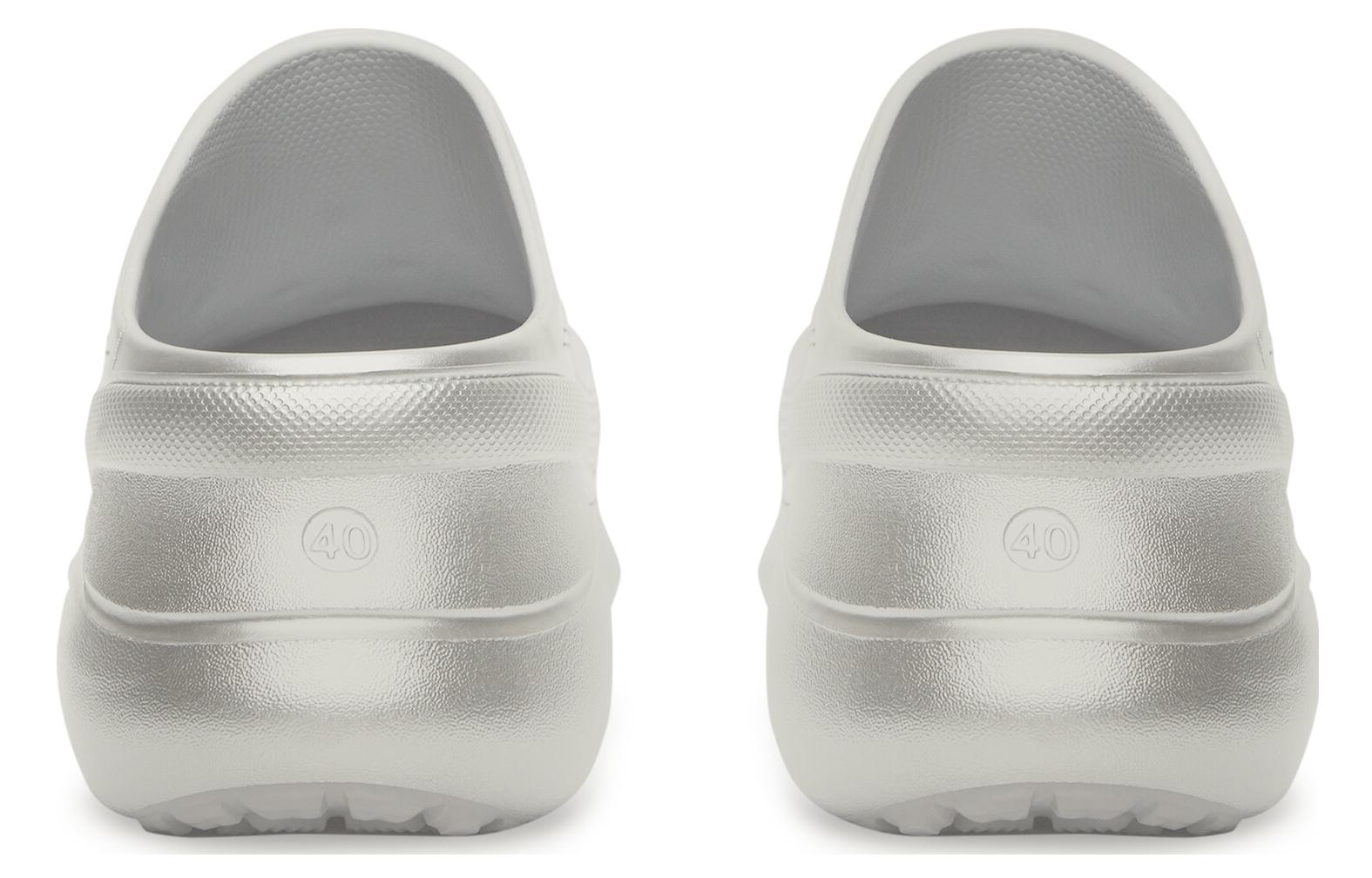 (W) Balenciaga EVA Round Toe Open Heel Slipper 'Silver' 圖 3