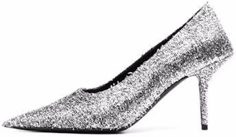 (Women) Balenciaga Fabric 8cm 'Silver High Heel Mules' 719831W2LB08010 (Women) Balenciaga Fabric 8cm 'Silver High Heel Mules' 719831W2LB08010