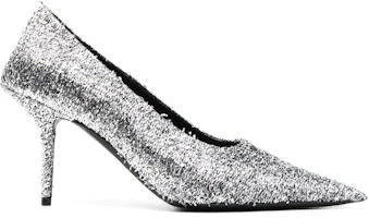 Order (W) Balenciaga Stoff 8cm ''Silberne High Heel Mules'' 719831W2LB08010
