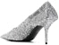 (W) Balenciaga Kain 8cm 'Tumit Tinggi Silver Mules' 719831W2LB08010