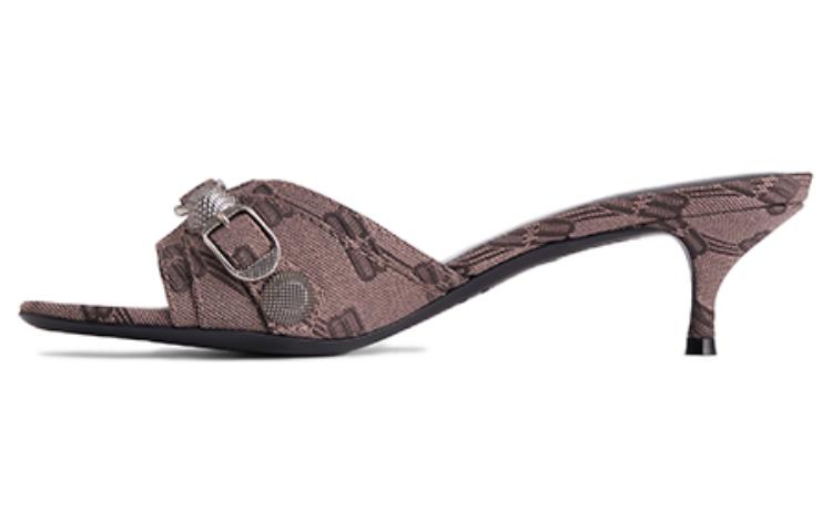 (Women) Balenciaga Fabric Open Toe Slide 'Brown' 707379W2I113081