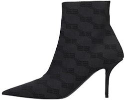 (Women) Balenciaga Fabric Zip Stiletto Ankle Boots 'Black' 702012W2I101510 (Women) Balenciaga Fabric Zip Stiletto Ankle Boots 'Black' 702012W2I101510