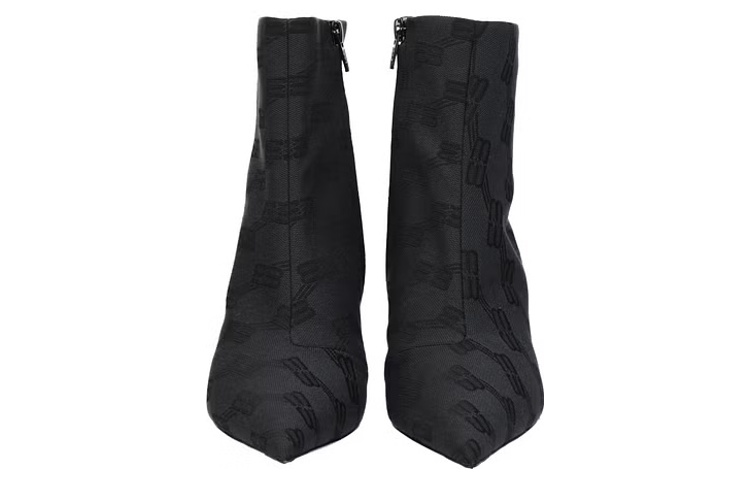 Shop (W) Bottines à Talons Aiguille Balenciaga en Tissu à Zip ''Noir'' 702012W2I101510