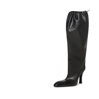 (W) Balenciaga Falkon High 'Black Leather'