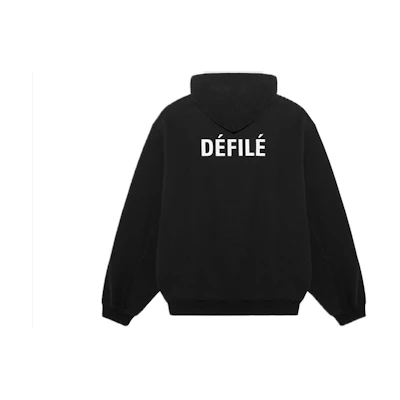 (Women) Balenciaga Fleece Hoodie Black 641529TJVE51000