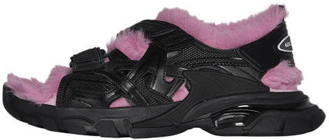 (Women) Balenciaga Track Sandal 'Black Pink Faux Fur' 668560W3CQ41050 (Women) Balenciaga Track Sandal 'Black Pink Faux Fur' 668560W3CQ41050