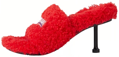 (Women) Balenciaga Furry High Heel 'Red Velvet' 656632W2DO16596 (Women) Balenciaga Furry High Heel 'Red Velvet' 656632W2DO16596