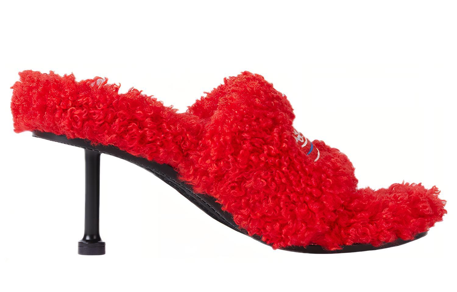 (W) Balenciaga Furry High Heel 'Red Velvet' 圖 2