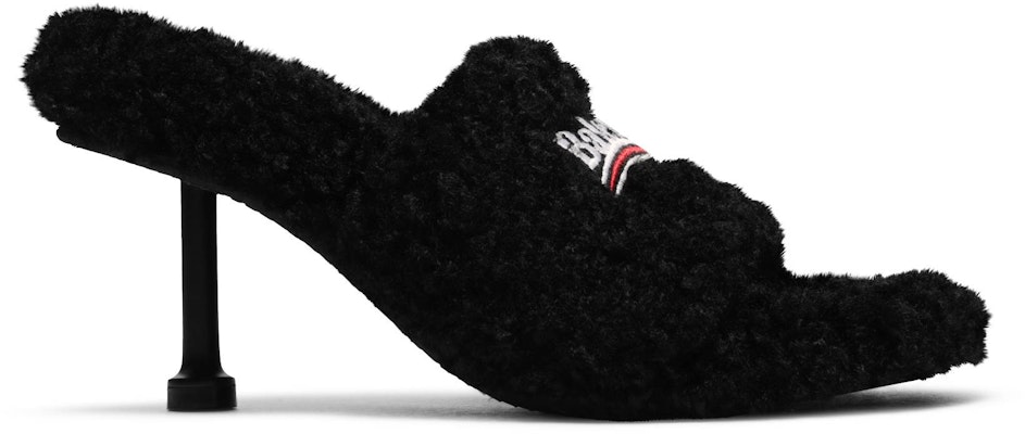 (Women) Balenciaga Furry Sandal 'Black' 656632-W2DO1-1096 Buy (Women) Balenciaga Furry Sandal 'Black' 656632-W2DO1-1096