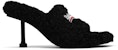 (W) Sandal Berbulu Balenciaga 'Hitam' 656632-W2DO1-1096