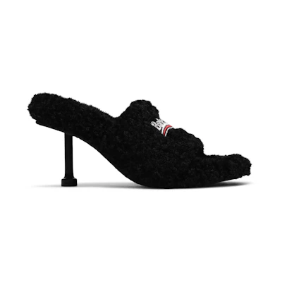 (W) Balenciaga Furry Sandal 'Black'