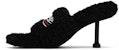 (W) Sandal Berbulu Balenciaga 'Hitam' 656632-W2DO1-1096