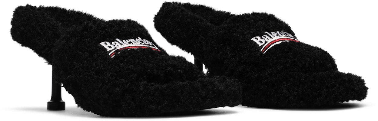 (Women) Balenciaga Furry Sandal 'Black' 656632-W2DO1-1096 Cheap (Women) Balenciaga Furry Sandal 'Black' 656632-W2DO1-1096