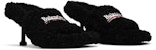 (W) Sandal Berbulu Balenciaga 'Hitam' 656632-W2DO1-1096