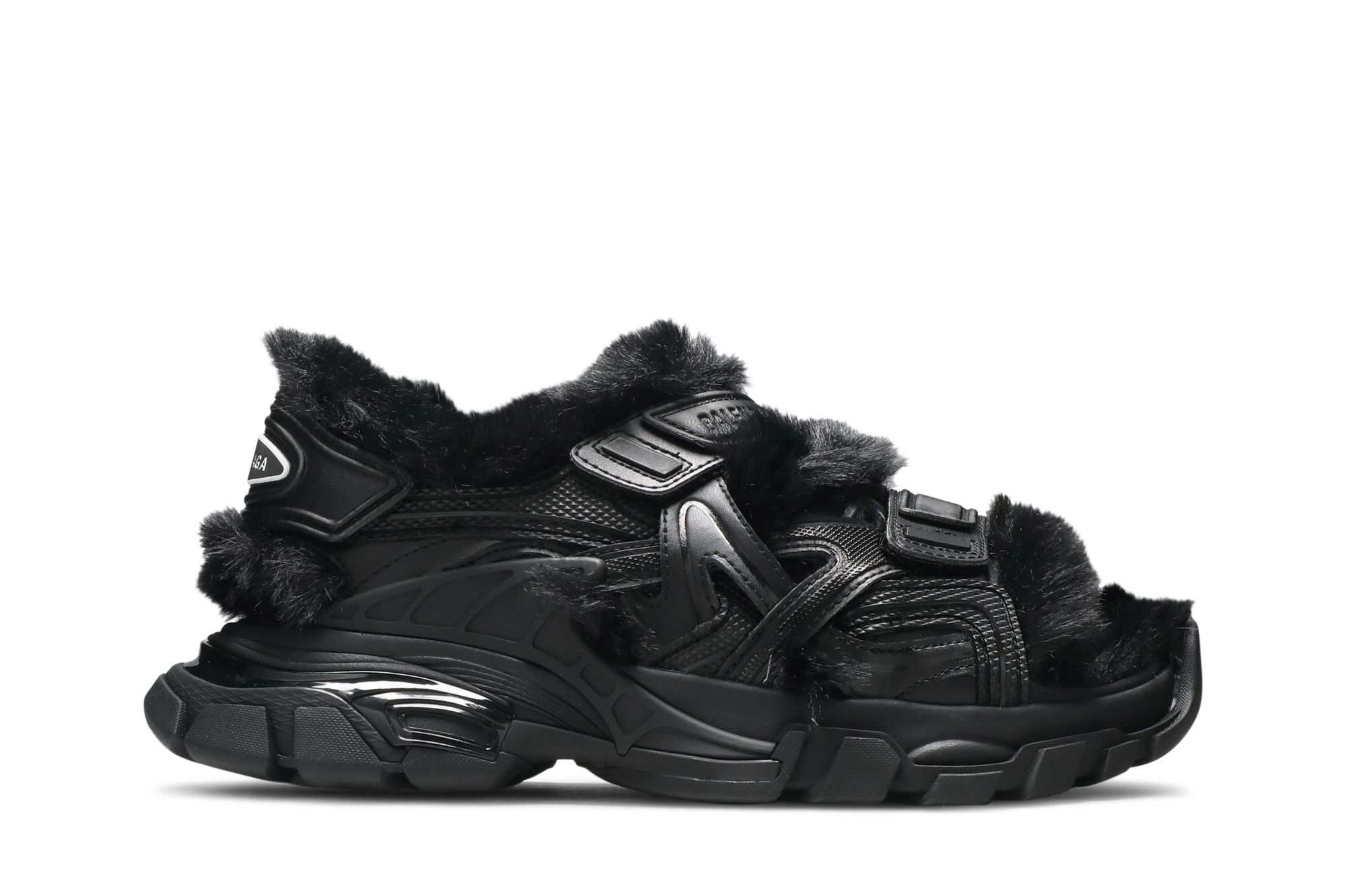 (Women) Balenciaga Furry Sandal 'Black' 668560-W3CQ3-1000