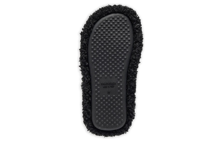 (W) Balenciaga Furry Slide 'Black' 圖 4