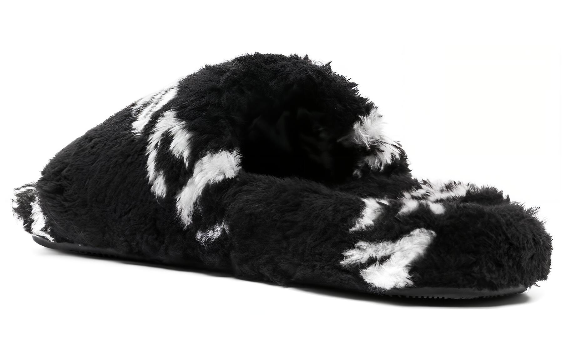 Lookbook (W) バレンシアガ　ロゴファーサンダル (黒) 654261W2B411090