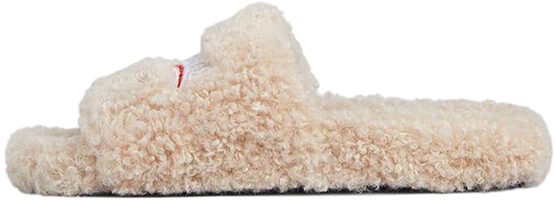 (Women) Balenciaga Furry Slides 'Beige' 654261-W2DO1-9796 Buy (Women) Balenciaga Furry Slides 'Beige' 654261-W2DO1-9796