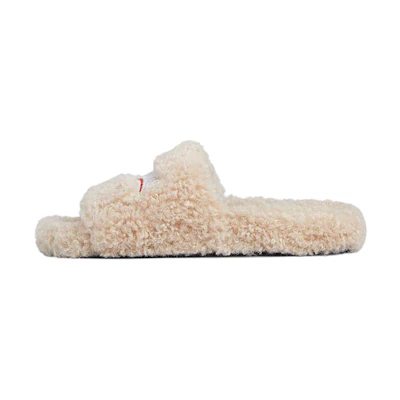 (W) Balenciaga Furry Slides 'Beige'