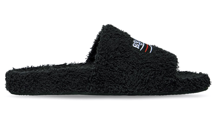 Order (W) Balenciaga Sandal Bulu Slip-On 'Hitam' 654261W2HS41096