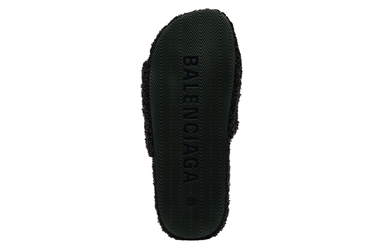 Shop (W) Balenciaga Sandal Bulu Slip-On 'Hitam' 654261W2HS41096