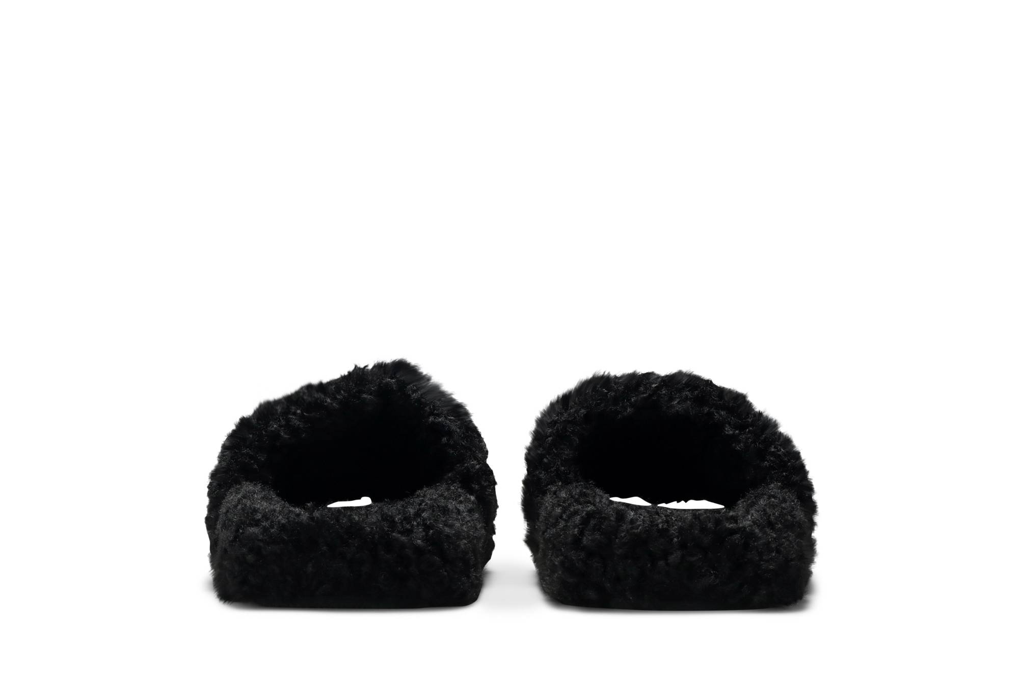 Details for 巴黎世家 毛絨拖鞋 女款 黑色