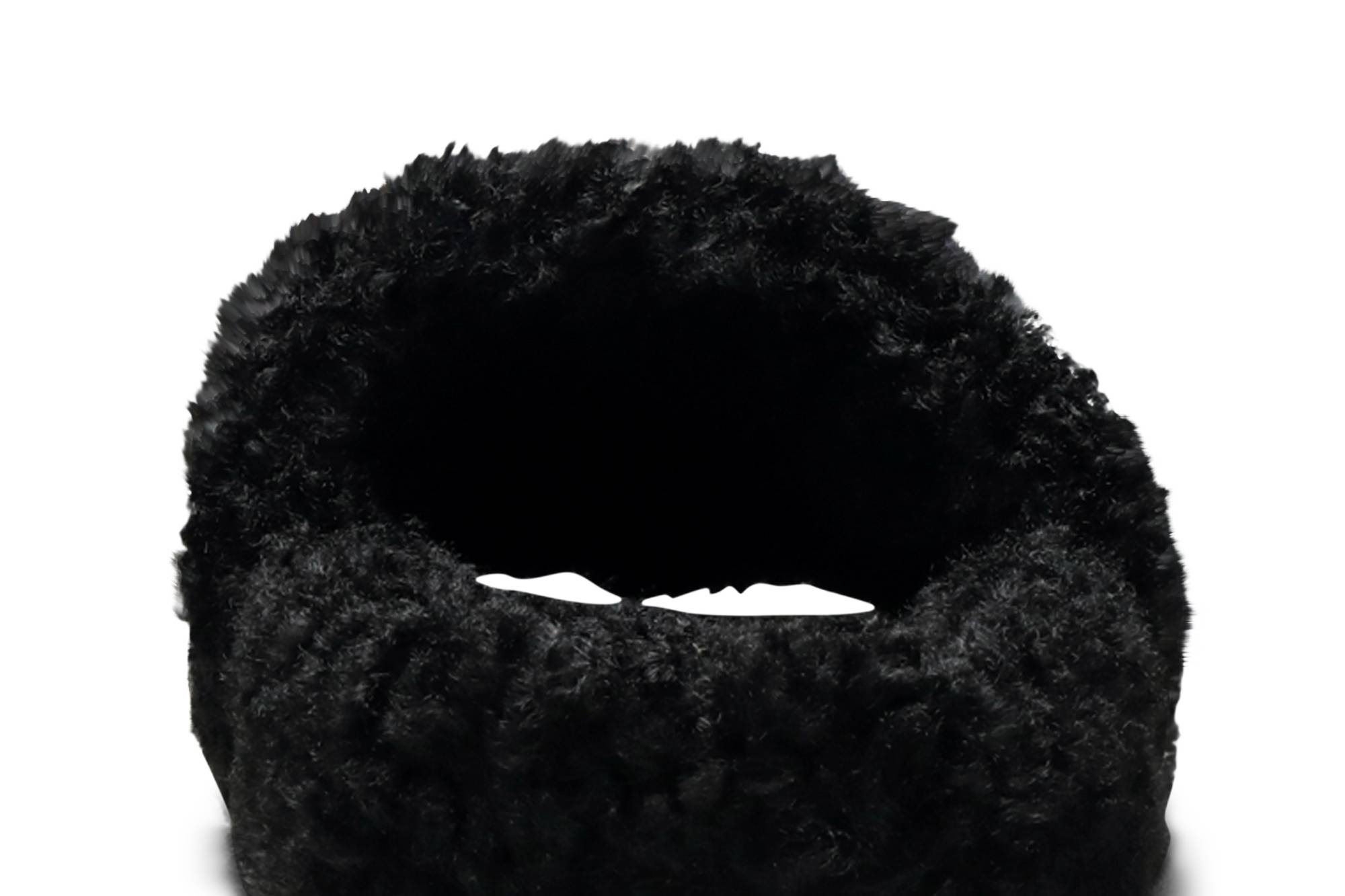 Sizing 巴黎世家 毛絨拖鞋 女款 黑色