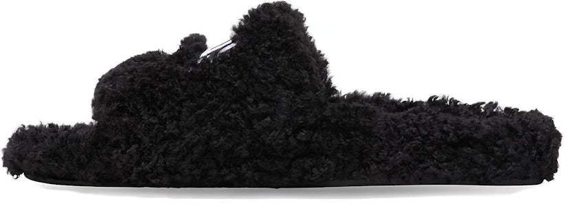 (Women) Balenciaga Furry Slides 'Black White' 654261-W2DO2-1001 Buy (Women) Balenciaga Furry Slides 'Black White' 654261-W2DO2-1001