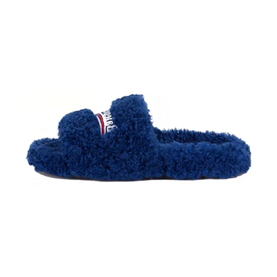 (W) Balenciaga Furry Slides 'Blue'