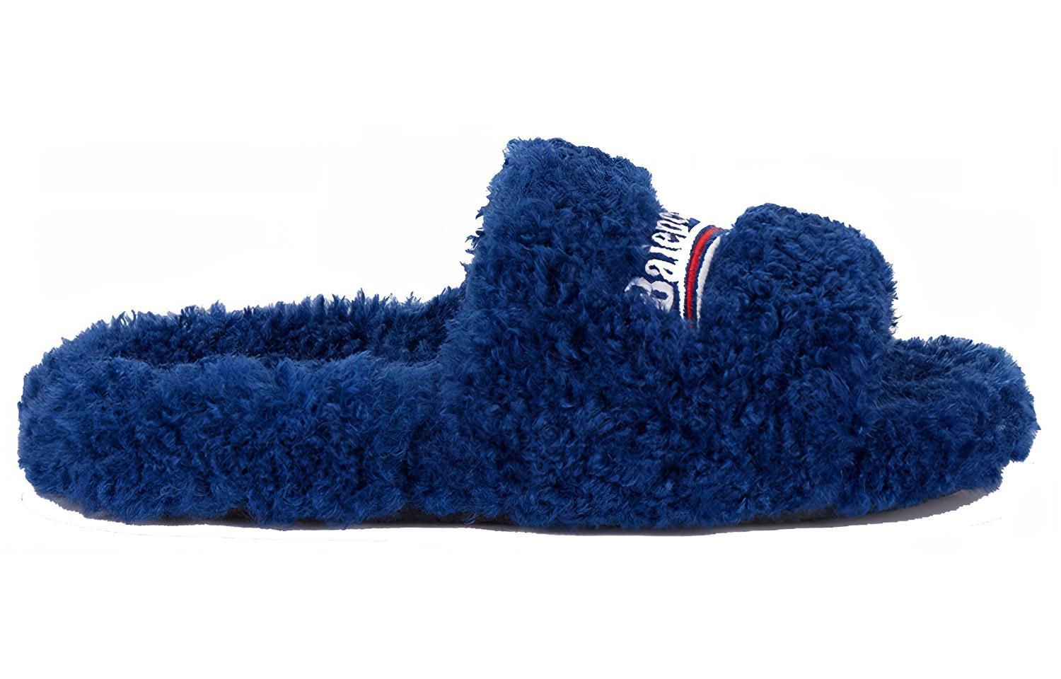 Order (W) Claquettes Balenciaga Furry ''Bleu'' 654261-W2DO1-4096