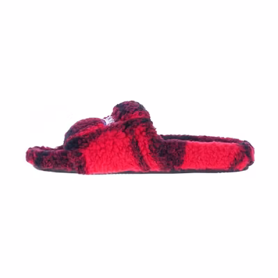 (W) Balenciaga Furry Slides 'Fake Fur Red Black'