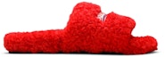 Buy 巴黎世家 Furry Slide 時尚拖鞋 女款 紅色