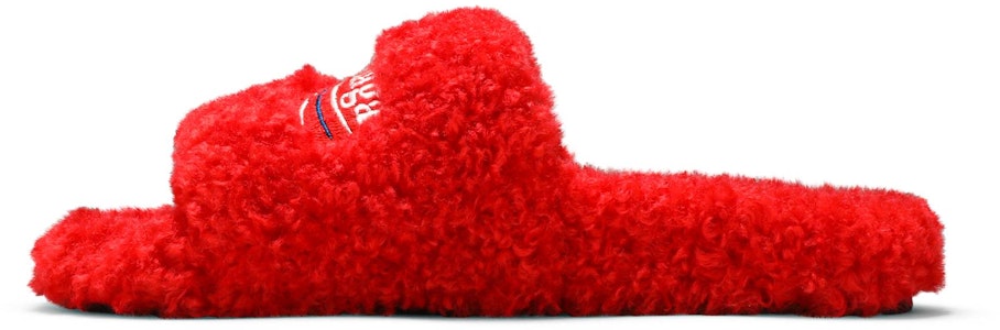 巴黎世家 Furry Slide 時尚拖鞋 女款 紅色 Lookbook 巴黎世家 Furry Slide 時尚拖鞋 女款 紅色