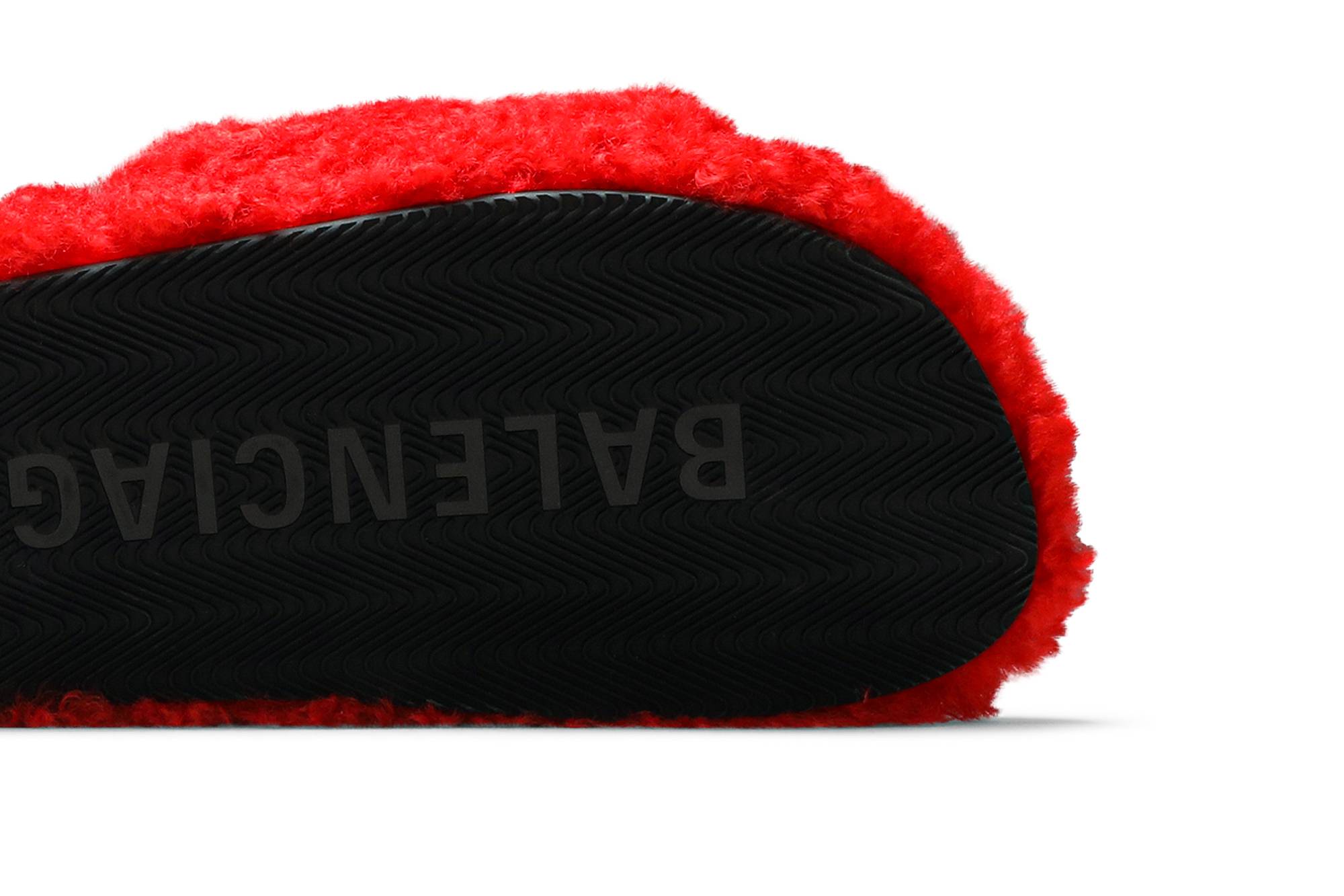 Purchase 巴黎世家 Furry Slide 時尚拖鞋 女款 紅色