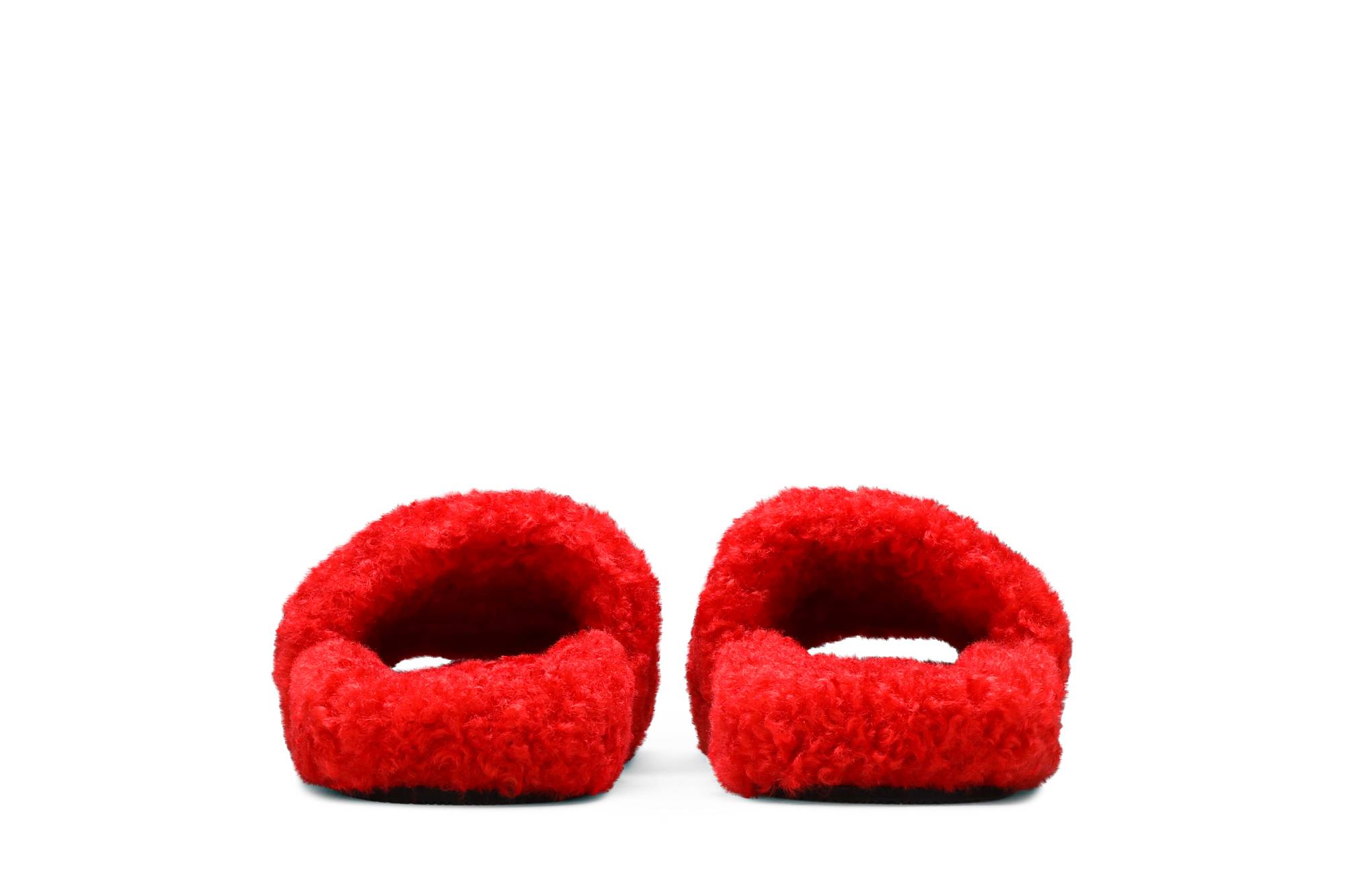 Details for 巴黎世家 Furry Slide 時尚拖鞋 女款 紅色