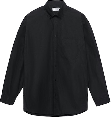 (W) 발렌시아가 FW21 블랙 레터 프린트 오버사이즈 셔츠. 663130TYB181000 Order (W) 발렌시아가 FW21 블랙 레터 프린트 오버사이즈 셔츠. 663130TYB181000