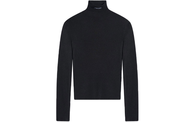 (Women) Balenciaga FW21 Black High-Neck Long-Sleeve Sweater. 675344T61931000