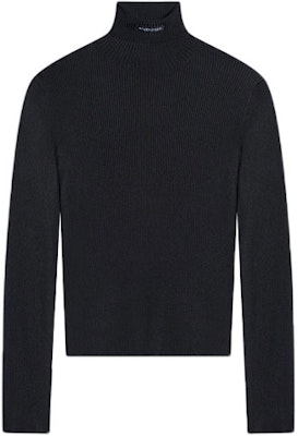 (W) 발렌시아가 FW21 블랙 하이넥 롱슬리브 스웨터. 675344T61931000 Buy (W) 발렌시아가 FW21 블랙 하이넥 롱슬리브 스웨터. 675344T61931000